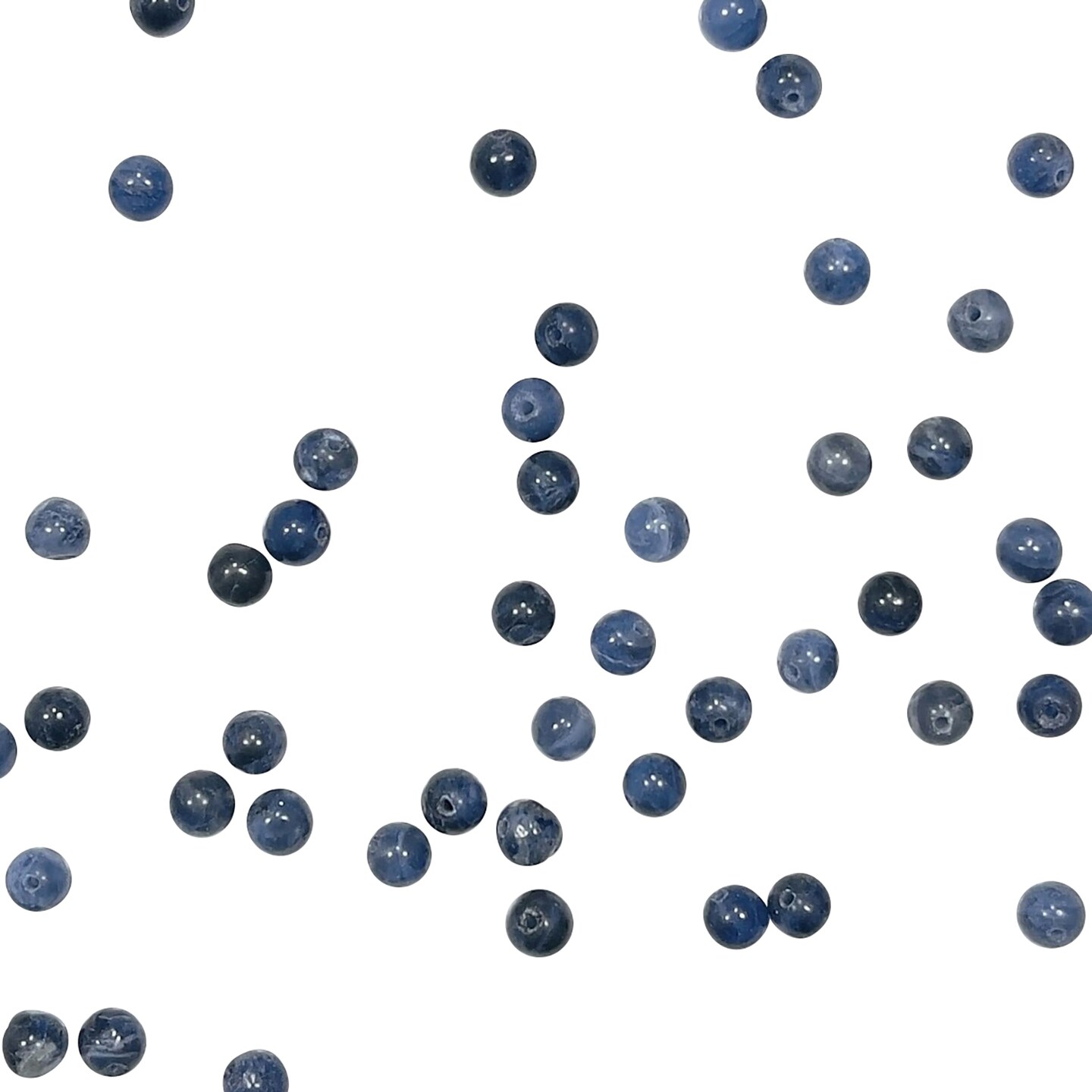 Sodalite 4mm Round Beads 8&#x22; Strand