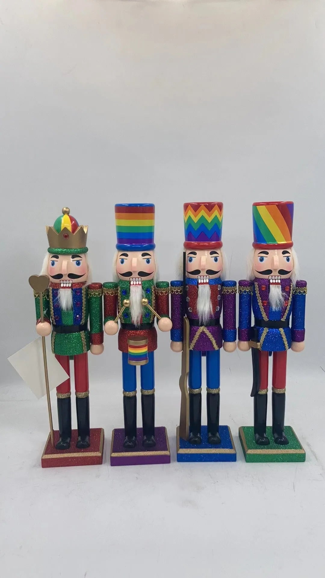 Wooden Rainbow Soldier Nutcracker Wizardi