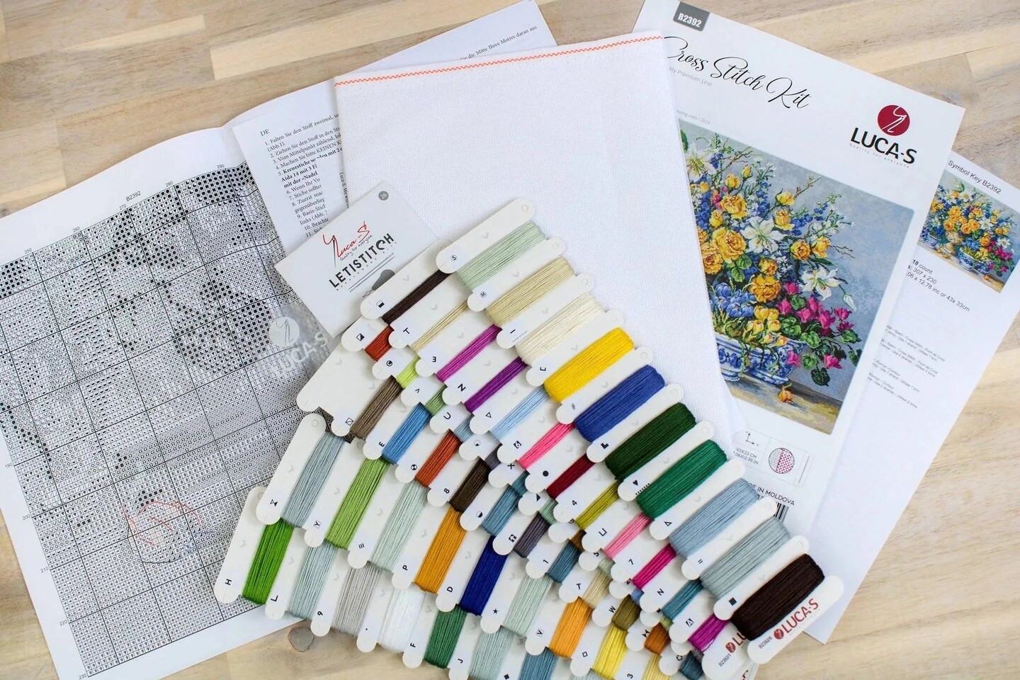 From Gabrielle&#x27;s Garden B2392L Counted Cross-Stitch Kit
