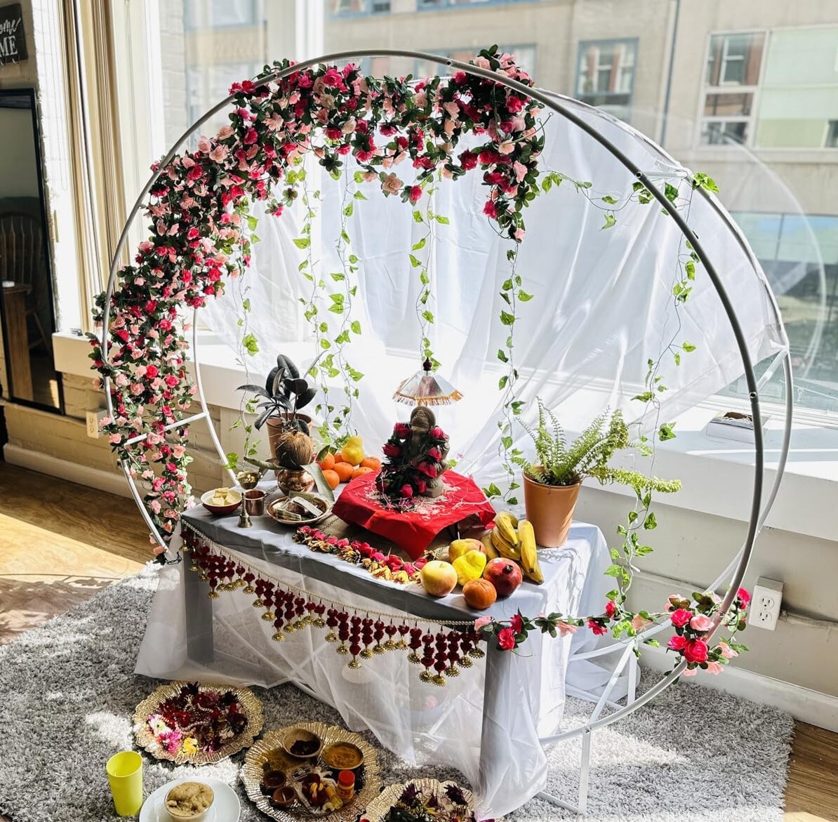 4pack Artificial Rose Rattan Garland Fake Rose Vine Flowers Hanging Rose Ivy