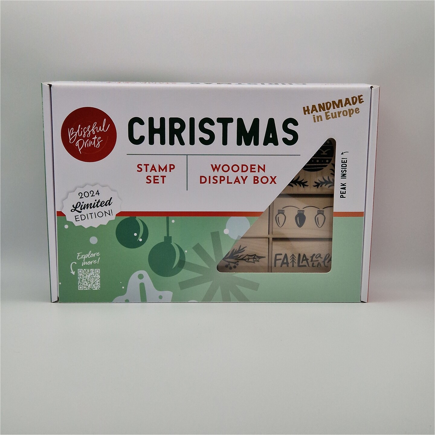 COLOP Blissful Prints ( LIMITED EDITION) Holiday Stamp Set, 9 Piece Giftable Christmas Stamp Set with Decorative Box, Stamps for Christmas Cards, Gift Tags, and Holiday Scrapbooking (Christmas)