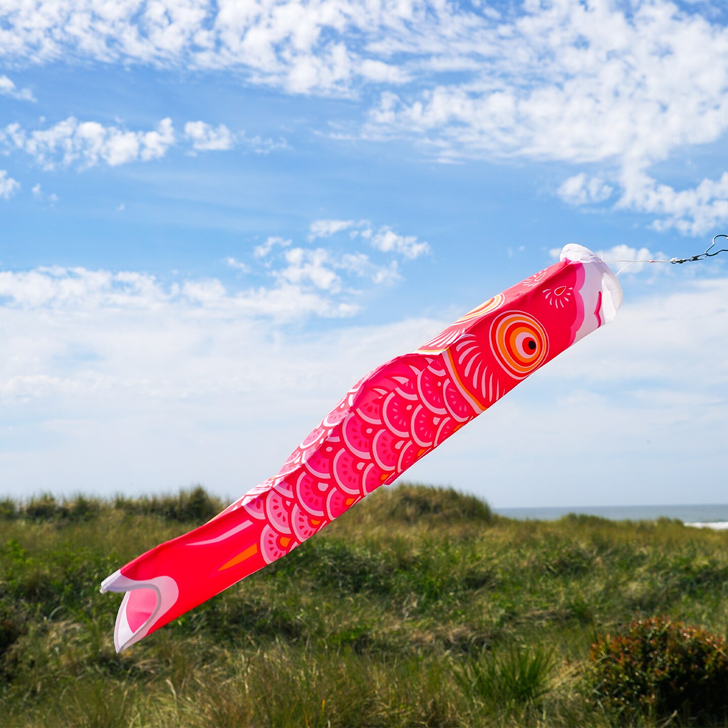 In the Breeze 5125 - 36 Inch Pink Koi Fish Windsock - Outdoor Koi Decoration - Carp Windsocks