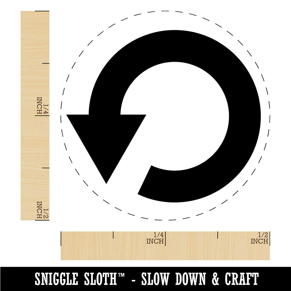 Rewind Return Go Back Arrow Circle Backwards Rubber Stamp for Stamping Crafting