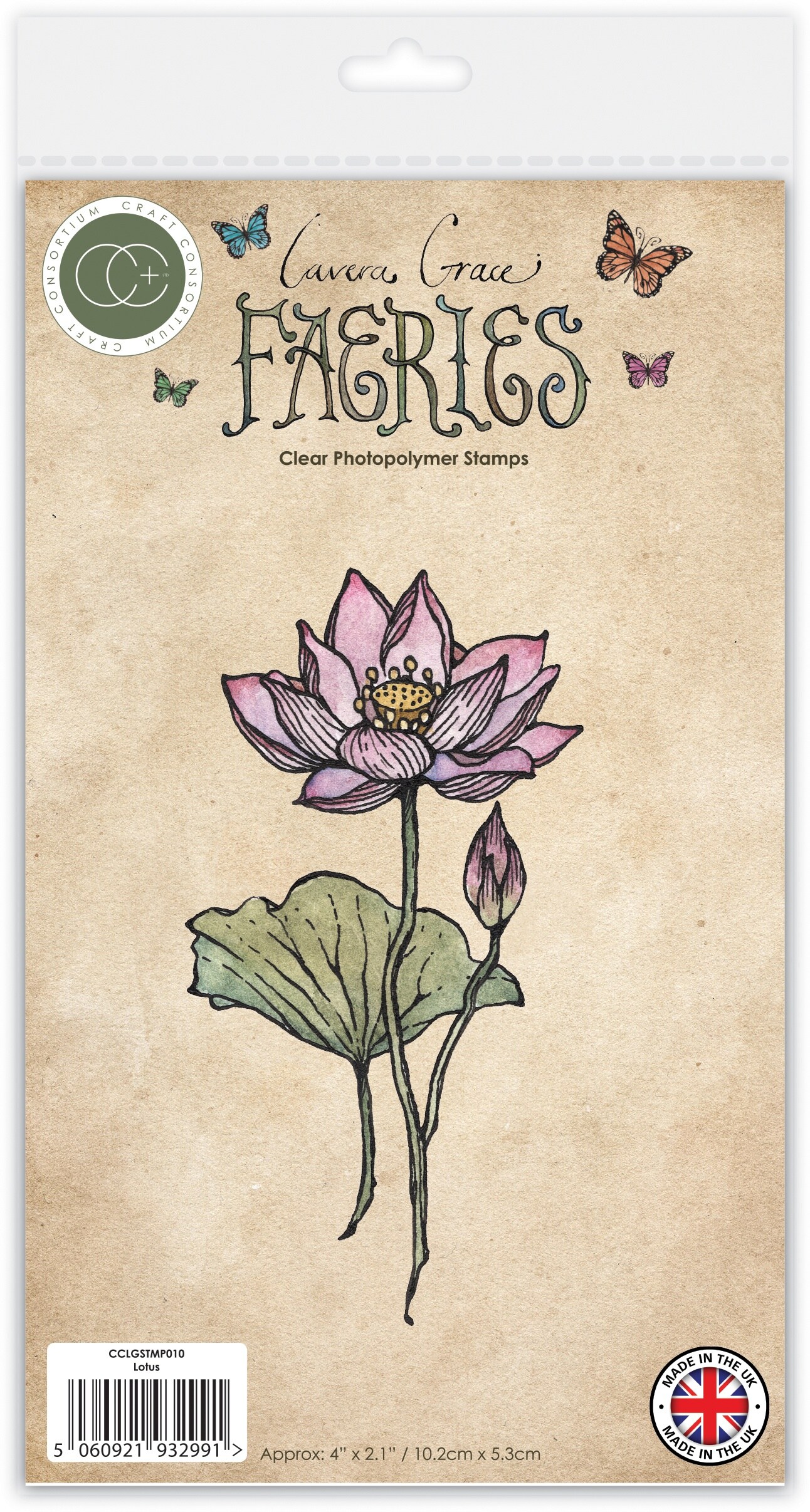 Craft Consortium Faeries Photopolymer Stamp Set-Lotus