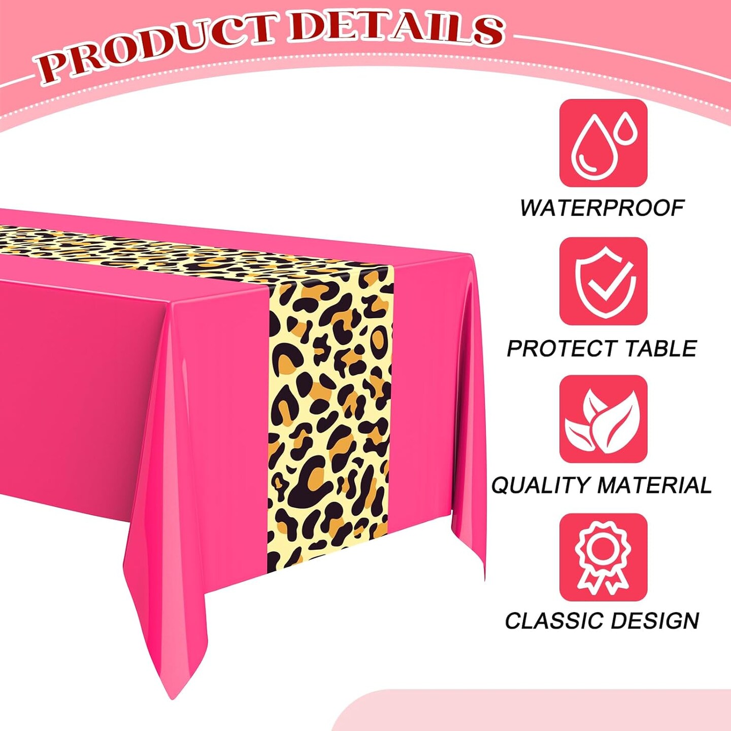 Leopard Print Tablecloth 54 x 108&#x27;&#x27;