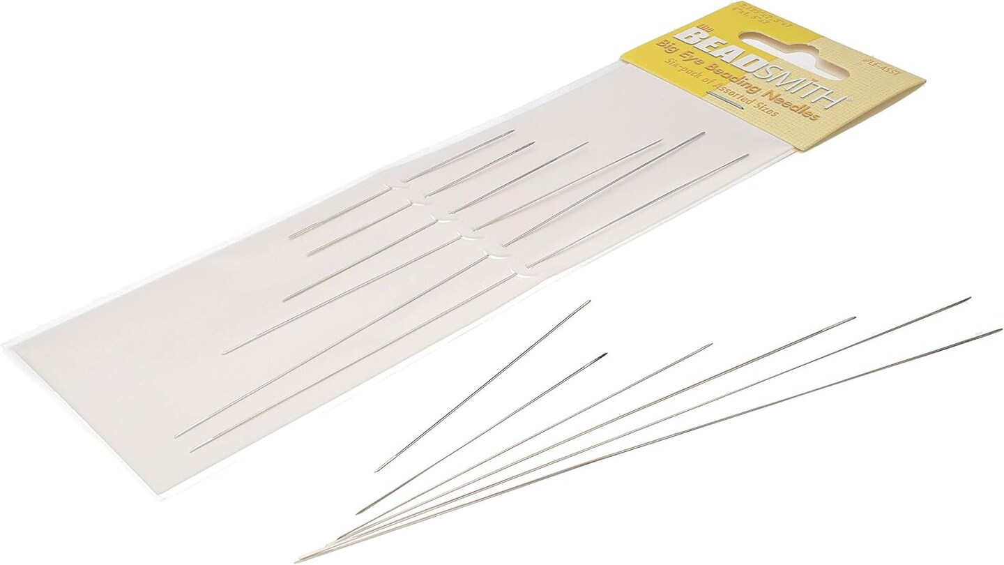 The Beadsmith Big Eye Beading Needles, Sharp Points, Use for General Sewing, Weaving and Embroidery, Very Easy to Thread