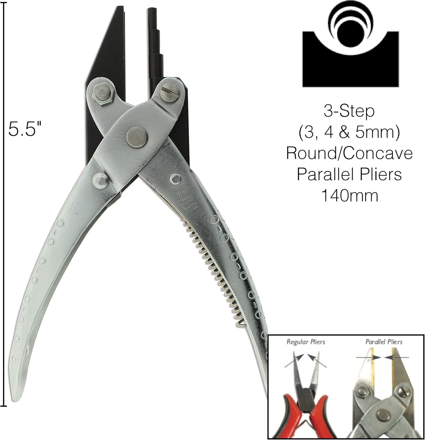 The Beadsmith Chain Nose Parallel Pliers with Spring, Flat Grip for Jewelry Making, Wirework & Repair