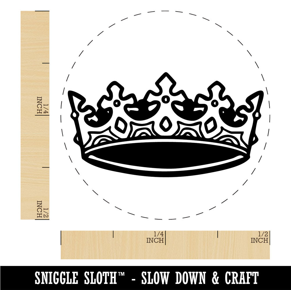 Elegant Crown Royalty King Queen Rubber Stamp for Stamping Crafting Planners