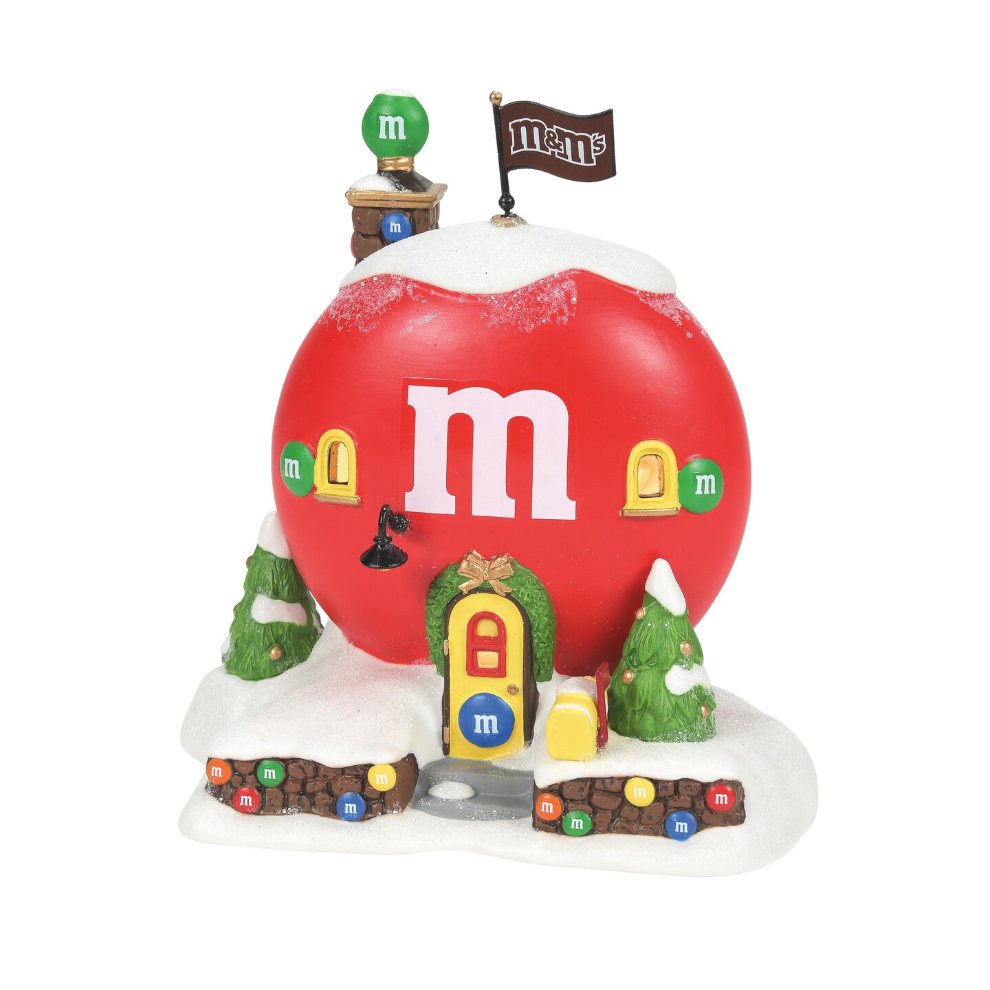 Department 56 North Pole Village Red&#x27;s M&#x26;M Cottage Lit Christmas Village Building 6in H