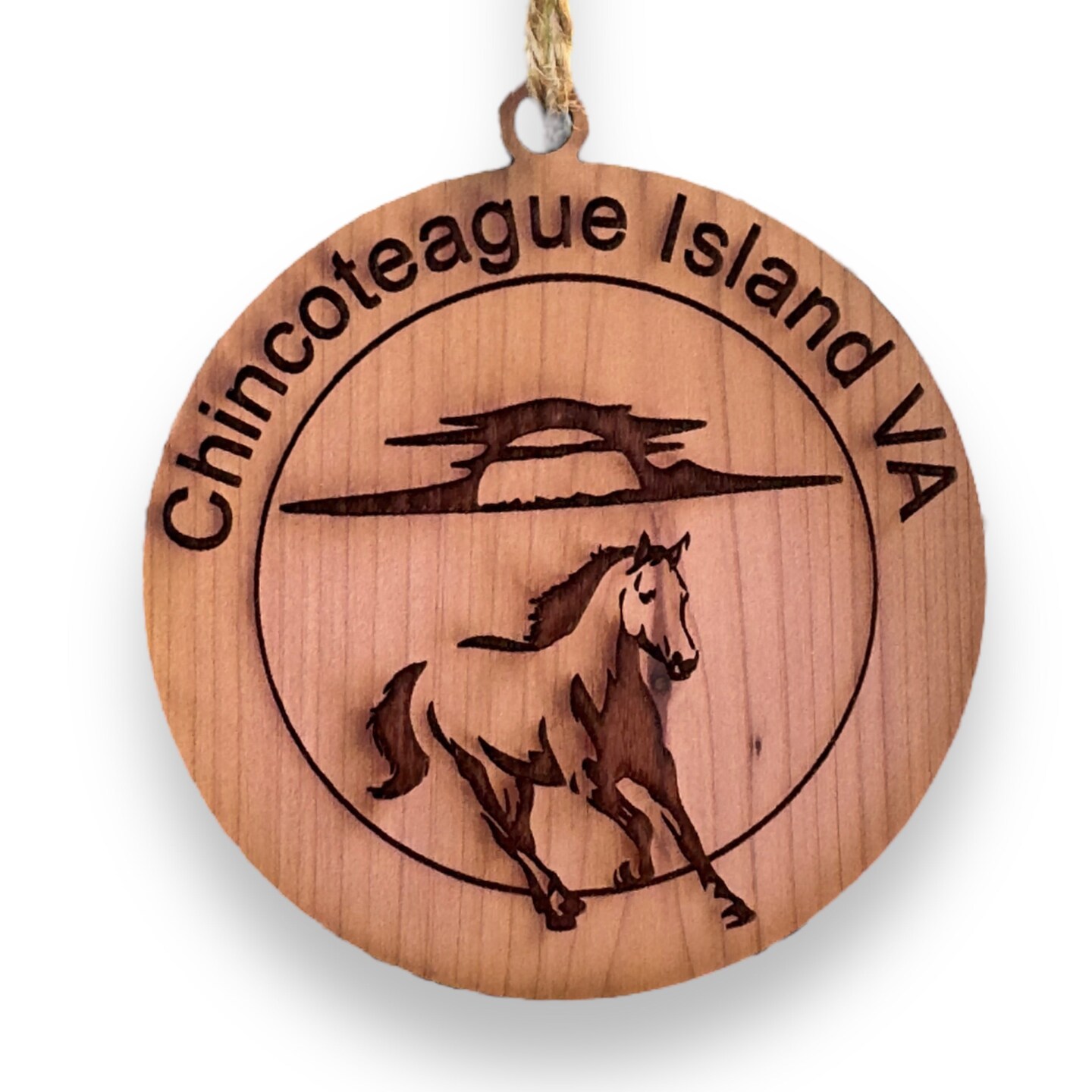 Chincoteague Island VA - Cedar Ornament Chincoteague Island VA - Cedar Ornament