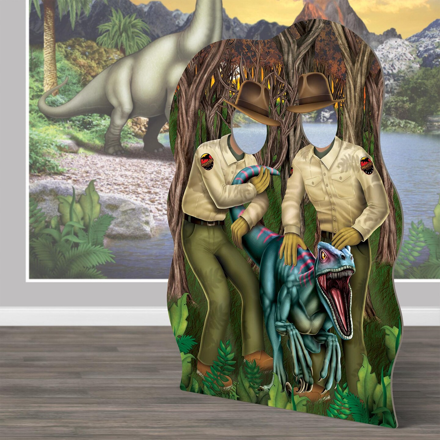 4 Pack Bulk Dinosaur Wranglers Photo Prop Stand-Up Decoration