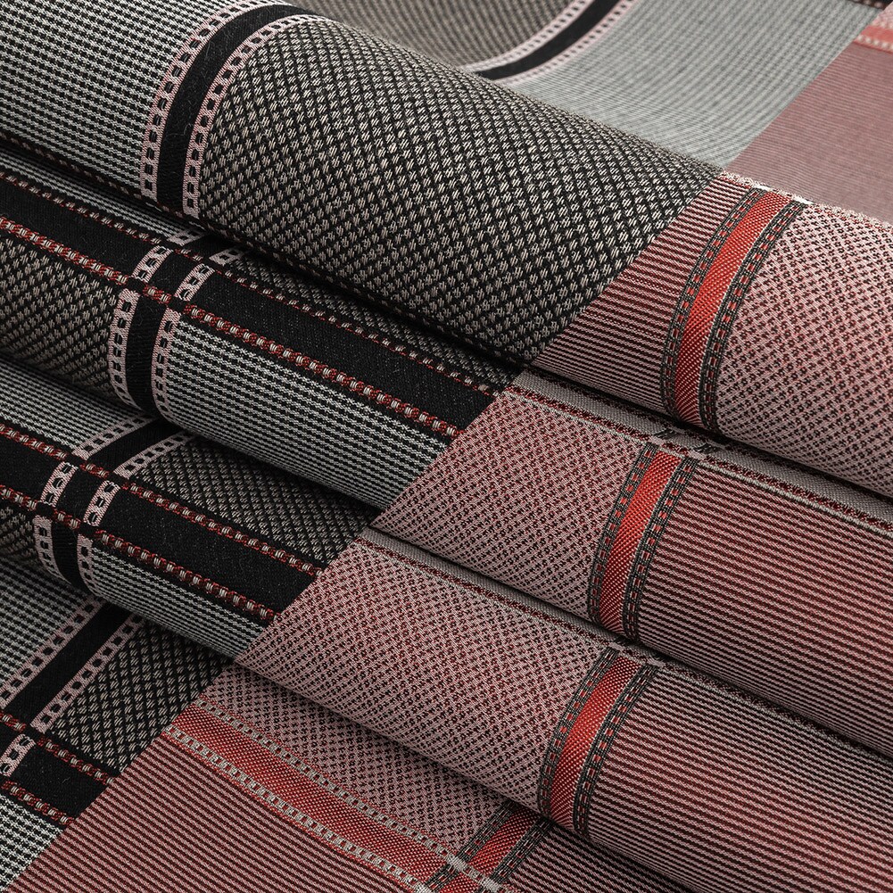 1 Yard French Peat Space Cherry Plaid Double Faced Jacquard Suiting Fabric