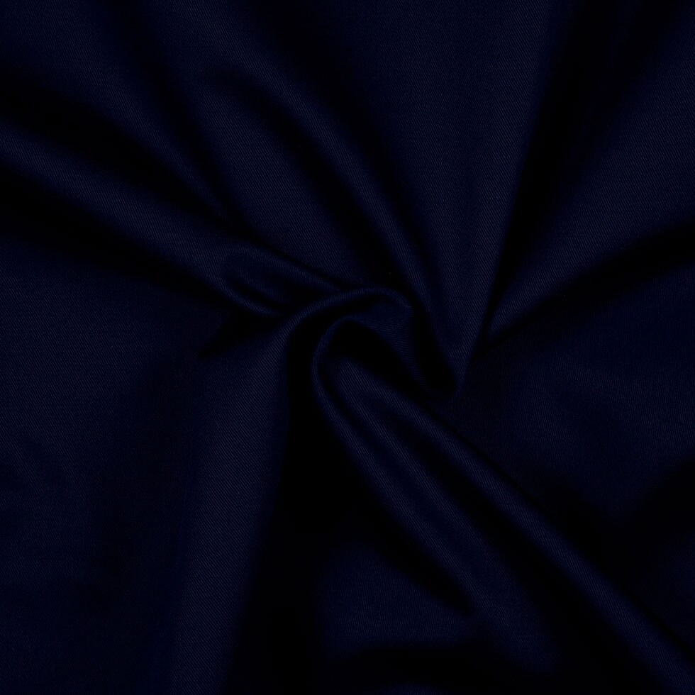 1 Yard Navy Organic Cotton Twill Medium Weight Eco Friendly Fabric