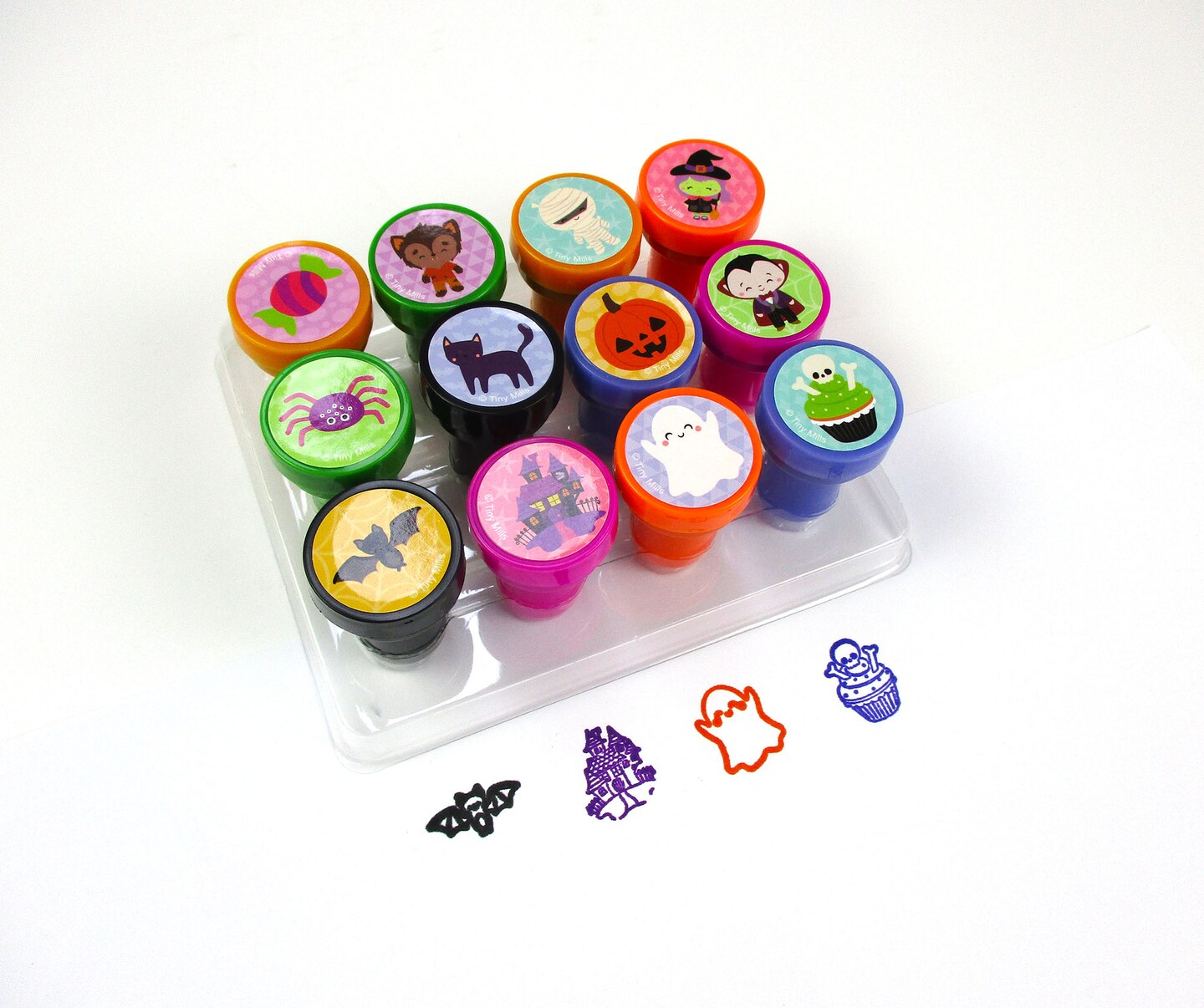 Cute Spooky Halloween Stamp Kit for Kids - 12 Pcs