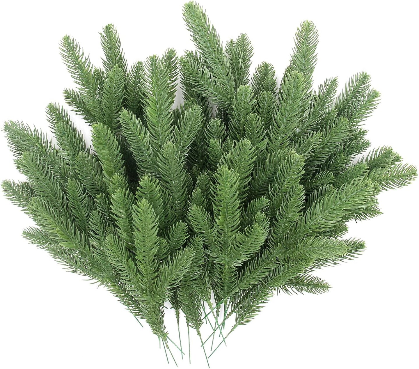 50 Pcs Artificial Pine Branches Green (Green)
