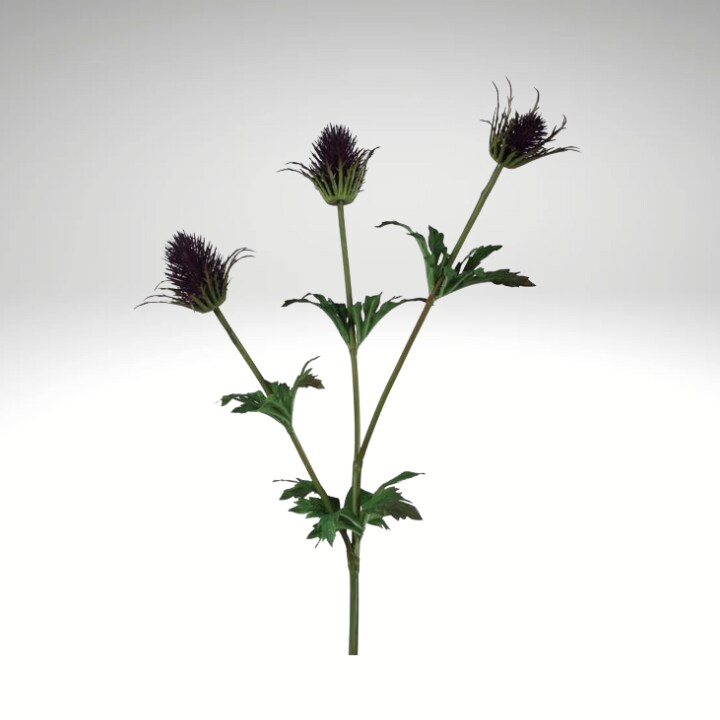 Purple Thistle Spray | 32&#x22; Artificial Floral Stem for Rustic &#x26; Gothic Arrangements-FS323623