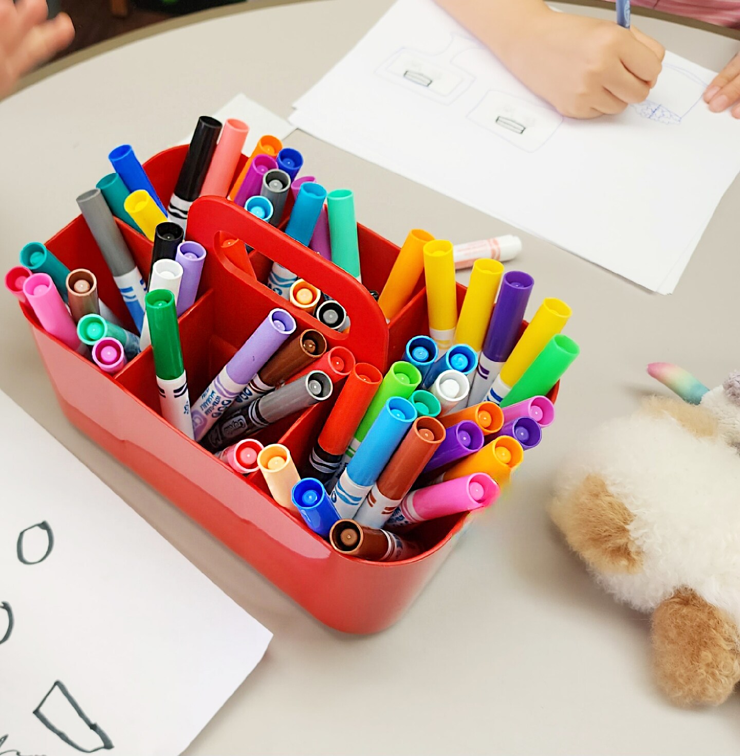 Enjoy Organizer 2 Pack Small Stackable and Portable Simple 6-Compartment Art Caddy - Made In USA