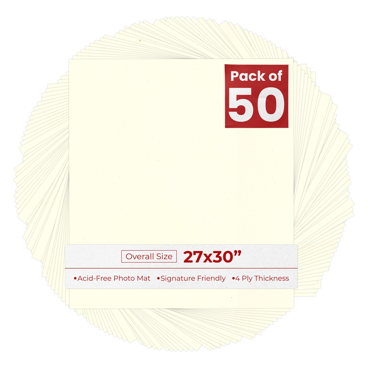 Cream Linen 27x30 Uncut Mat Board - Blank Sheets, No Opening, Color ...