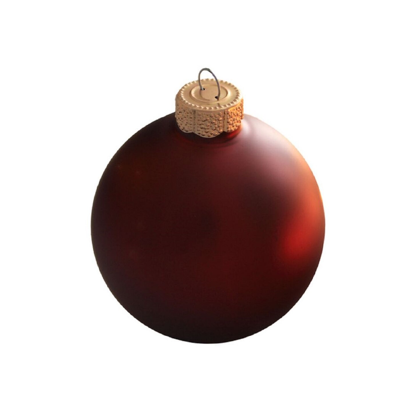 Whitehurst Small Matte Finish Glass Christmas Ball Ornaments - 2" (50mm) - Burgundy Red - 28ct