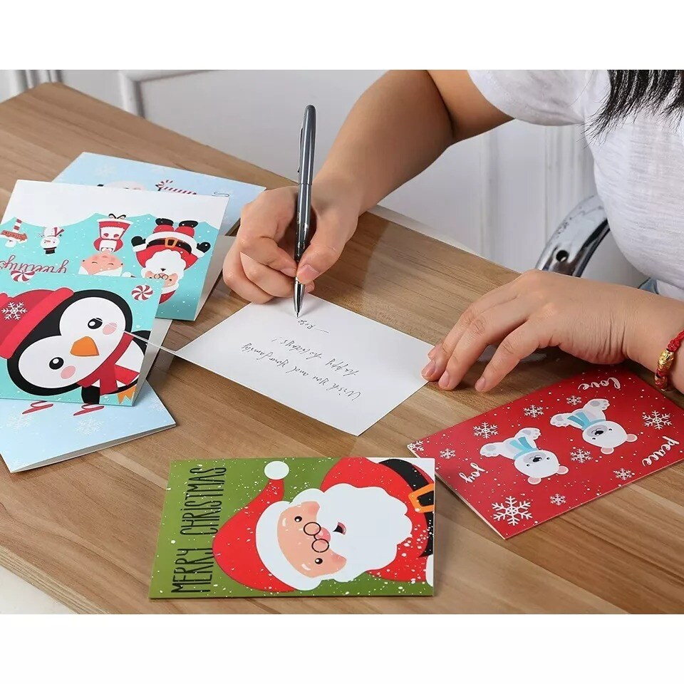 48x Christmas Cards with Envelopes, Classic Character Greeting Cards Bulk 4x6&#x201C;