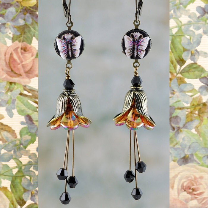 Shimmery Plastic Flower Caps Combo Eight Lilac - Eight Pink and Eight Red - Set of Twenty-Four - PLC-Combo1