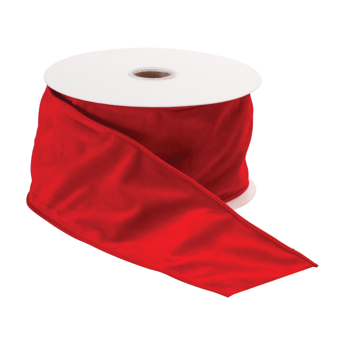 Melrose Christmas Wired Craft Ribbon - 4&#x22; x 10 Yards - Red