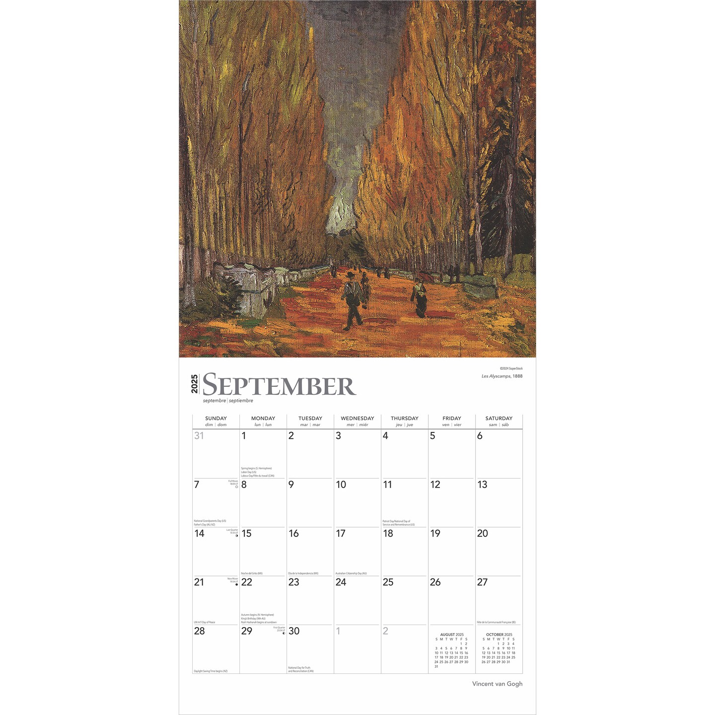 Vincent van Gogh | 2025 12 x 24 Inch Monthly Square Wall Calendar | Plastic-Free | BrownTrout | Dutch Post-Impressionist Artist