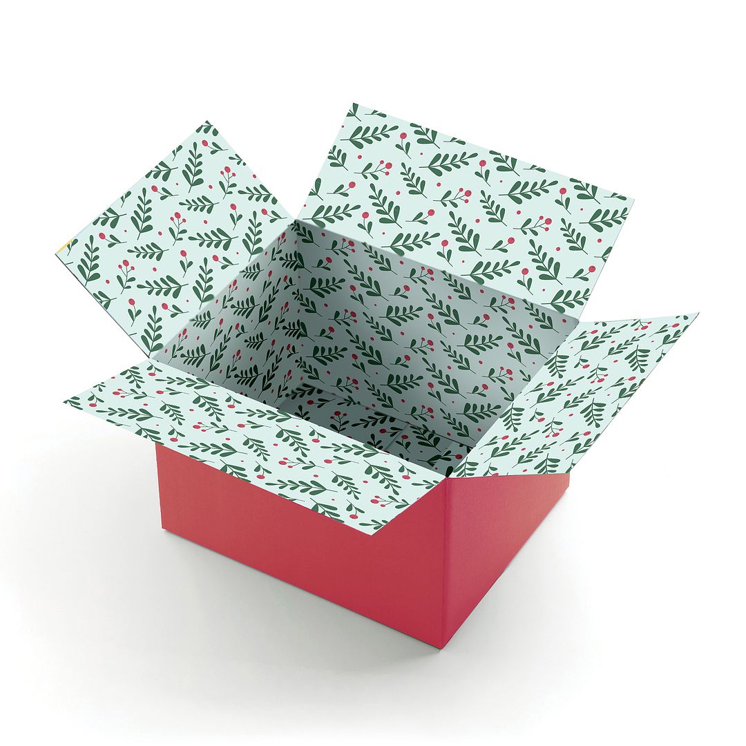 Great Papers! GiftIn Corrugated Shipping Box, Christmas Floral for Gifts, Birthdays, Holidays, and Care Packages, 2 Pack