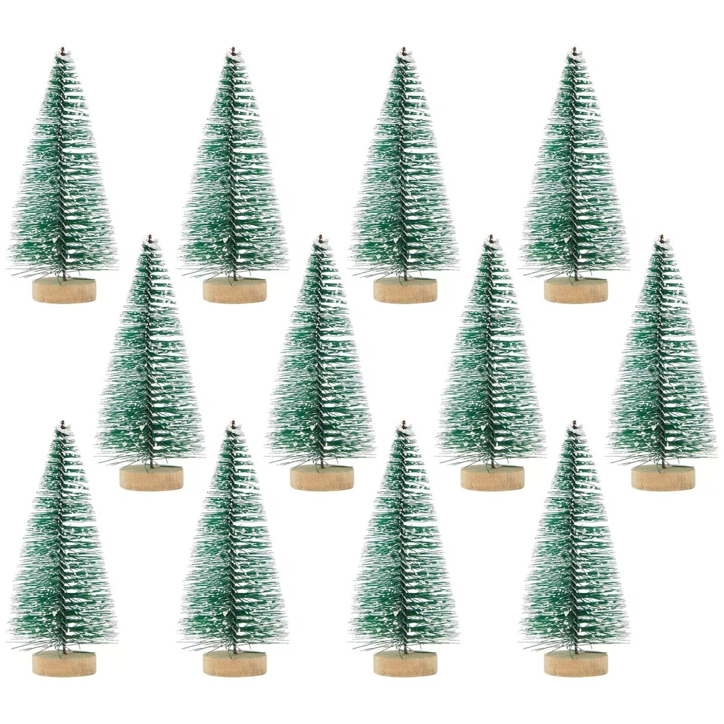 12 Pcs Mini Christmas Tree for Table Top Tiny Holiday Party Decoration 4.25x2x2"