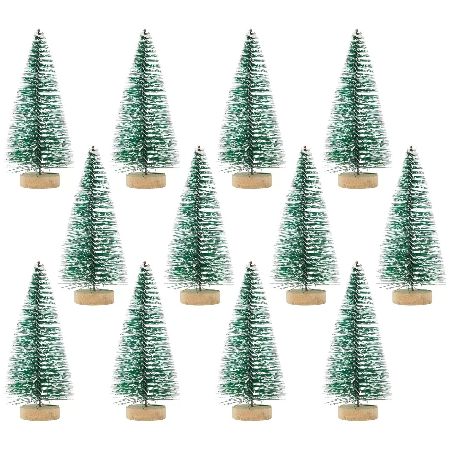 12 Pcs Mini Christmas Tree for Table Top Tiny Holiday Party Decoration 4.25x2x2&#x22;