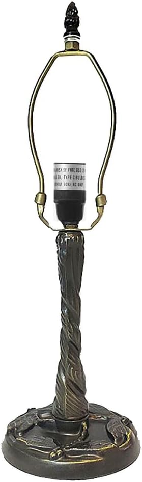 Twisted Dragonfly Metal Lamp Base, Dark Bronze Finish With Gold Highlights, Nicely Weighted, 14" Tall