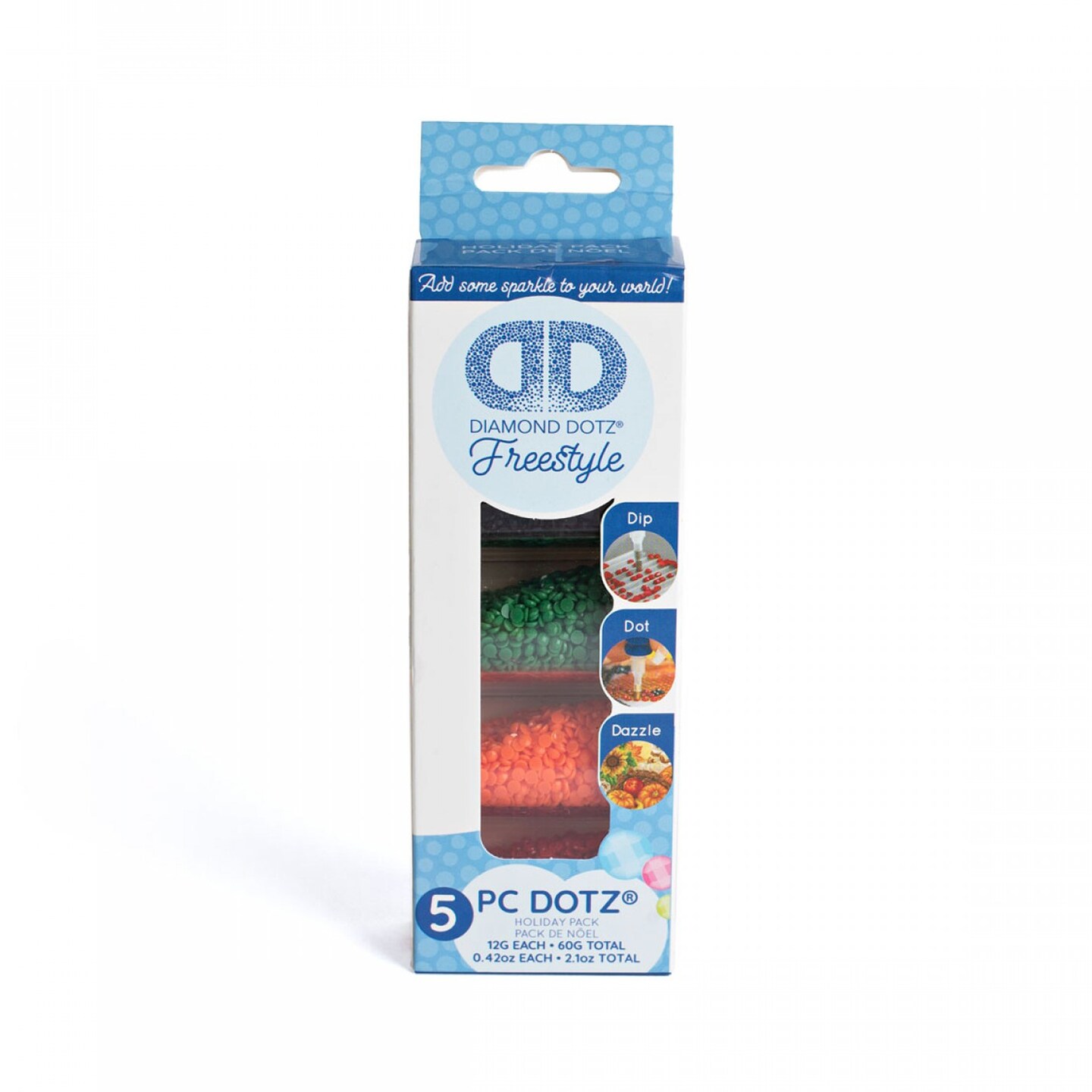 Diamond Dotz Sampler Pack Holiday - Freestyle Diamond Painting Beads, Diamond Art Beads, Replacement Drills, Loose Gems for DIY Crafts and Art Projects