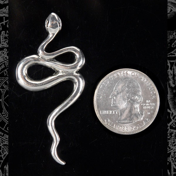 One Silver Snake Pendant - Silver - ZS-P10