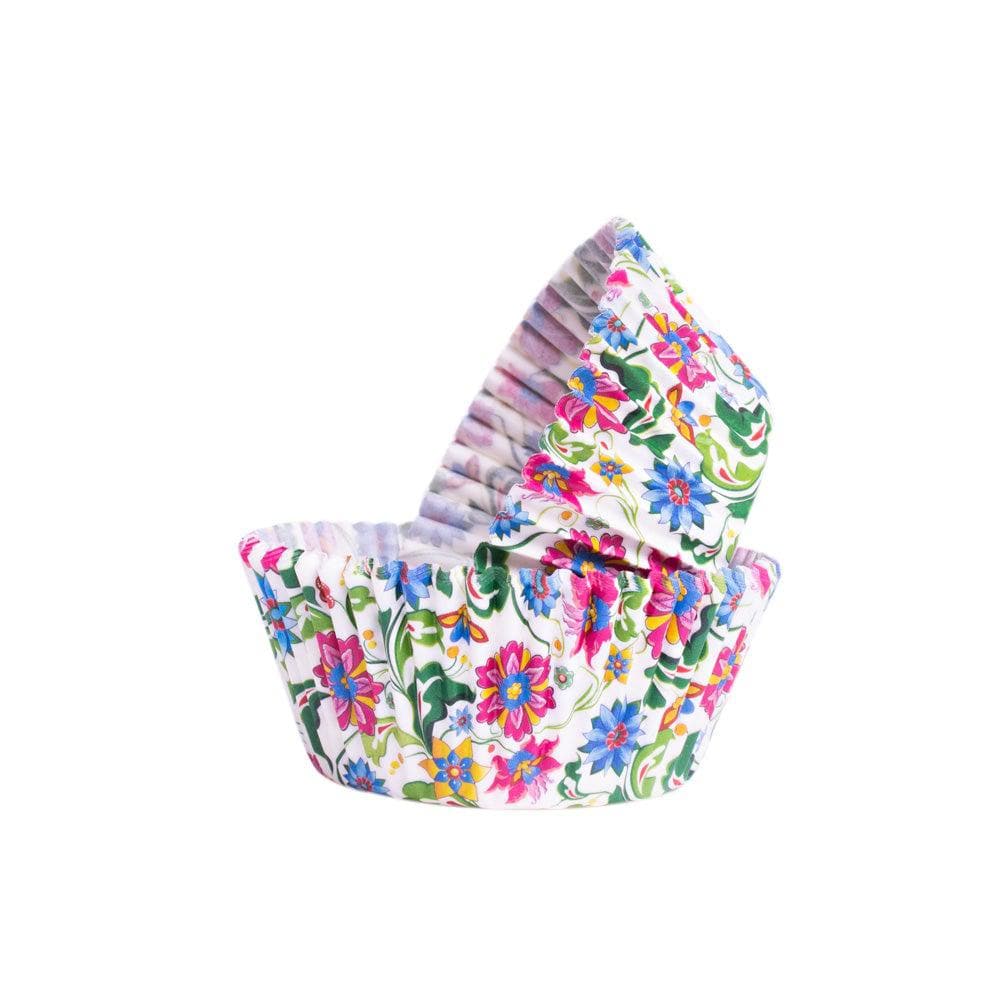 Floral Print Standard Size Cupcake Wrappers &#x26; Liners | 25 PC Set