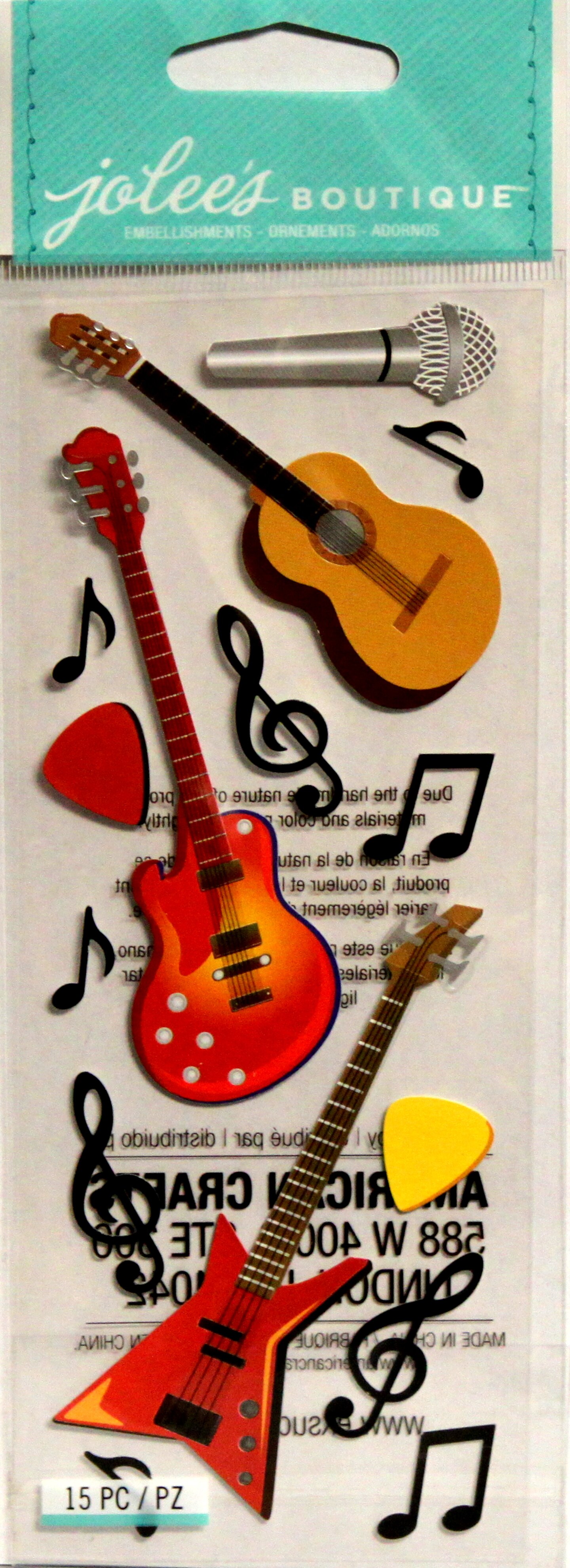 Jolee&#x27;s Boutique Guitars And Music Notes Stickers