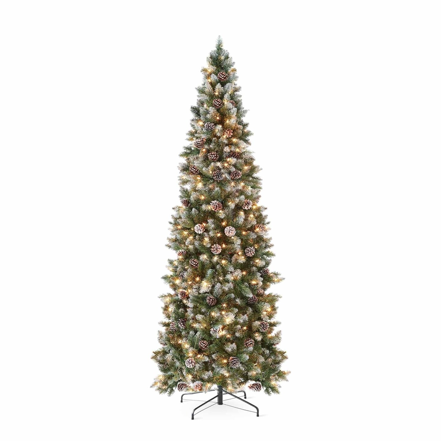 Slim Flocked Pencil Christmas Tree