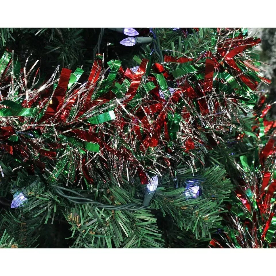 6x Christmas Sparkling Tinsel Garland for Holiday Party Hanging Decor 5.5x112&#x22;