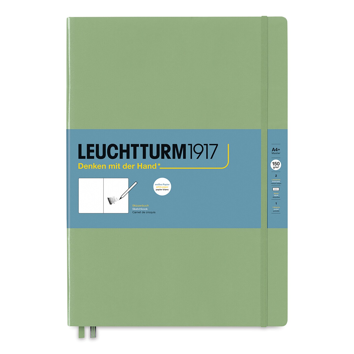 Leuchtturm1917 Sketchbook - Sage, 8-3/4&#x22; x 12-1/2&#x22;