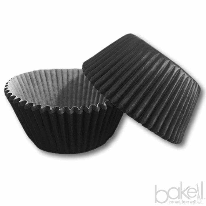 Solid Black Standard Size Cupcake Wrappers &#x26; Liners | 25 PC Set