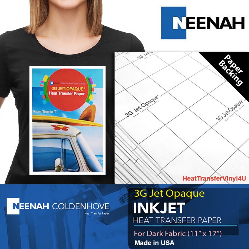 Neenah 3G Jet Opaque - Inkjet Heat Transfer Paper Roll 13&#x22;x100&#x27; &#x200E;9838P0