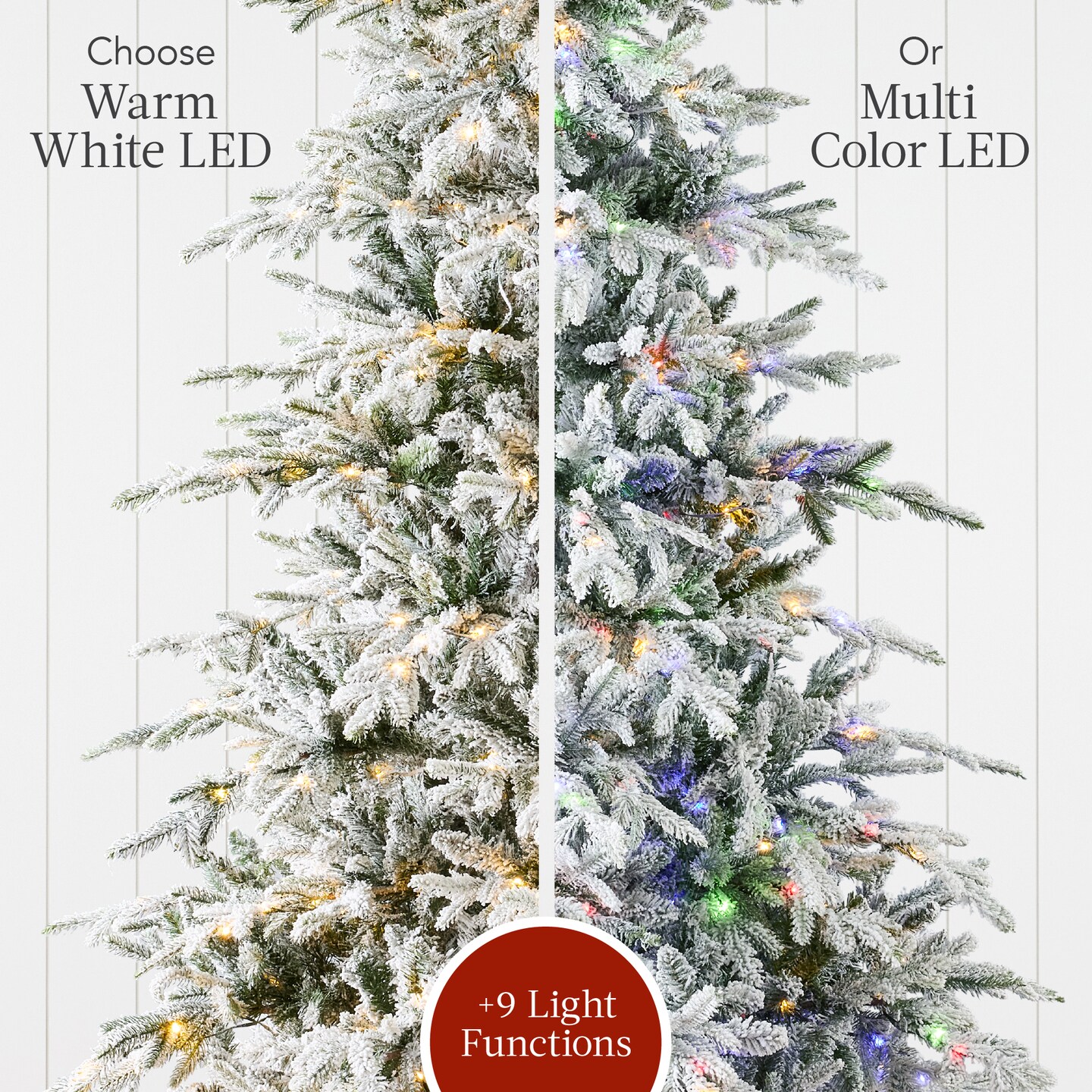 Best Choice Products Pre-Lit Flocked Artificial Aspen Noble Fir Christmas Tree w/ Branch Tips, LED Lights