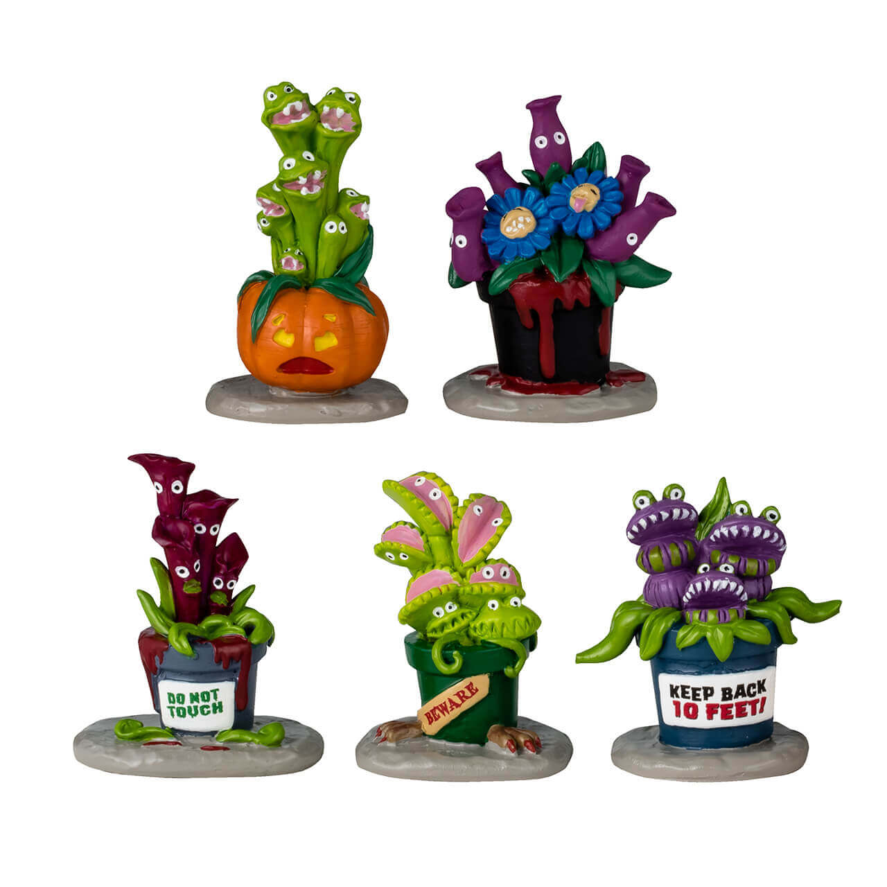 Lemax&#xA9; Spooky Town Halloween Village Accessory&#x2122;: Hungry Houseplant Horror, Set of 5