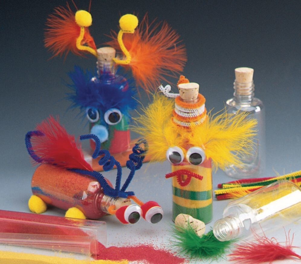 EduCraft&#xAE; Sand Art Monsters Craft Kit (Pack of 24)