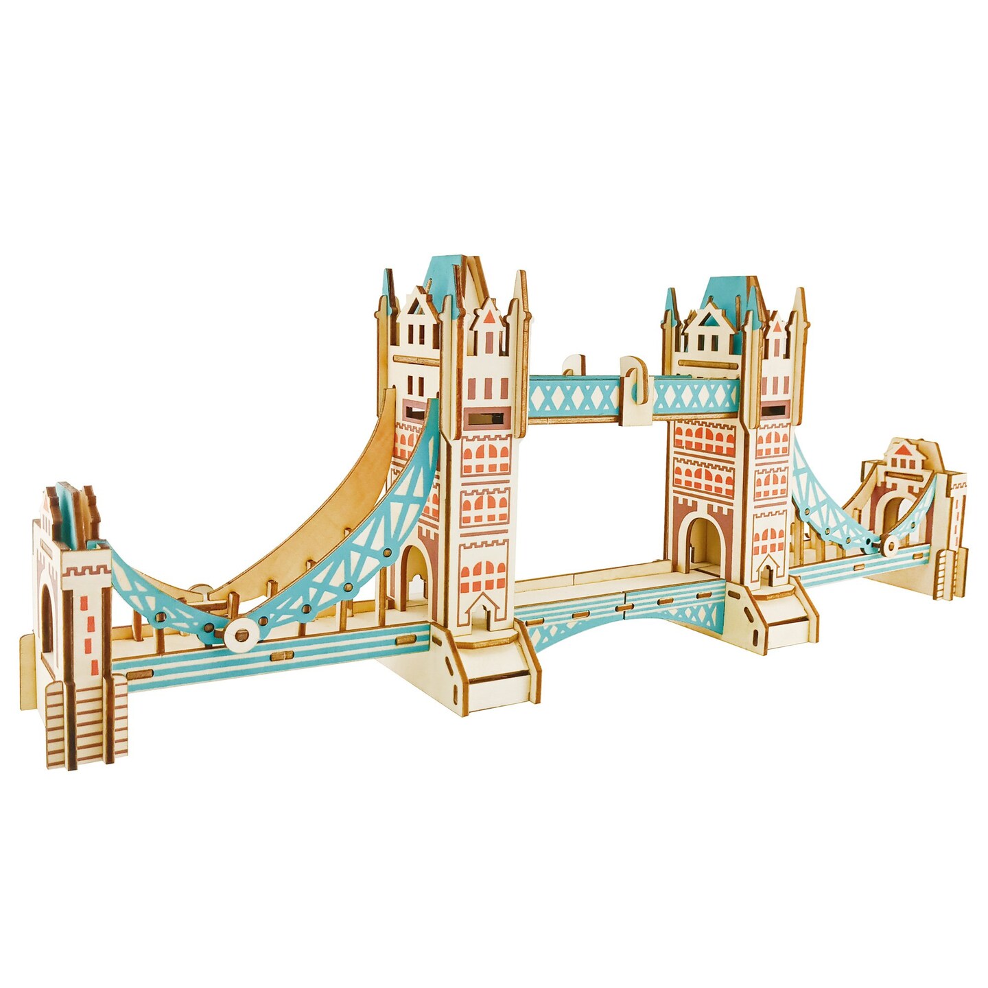 London Tower Bridge Model Kit - Wooden Laser-Cut 3D Puzzle (105 Pcs)