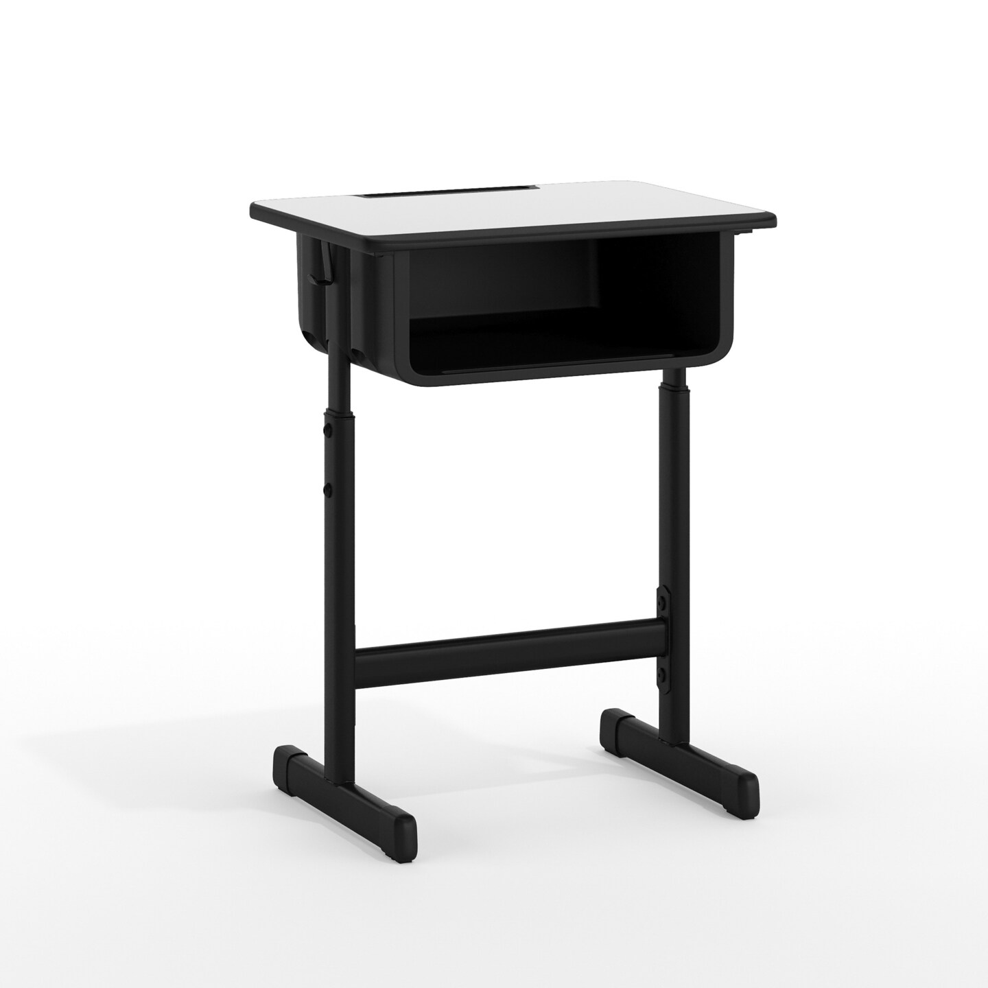 Emma and Oliver Student Desk with Top and Adjustable Height Pedestal Frame