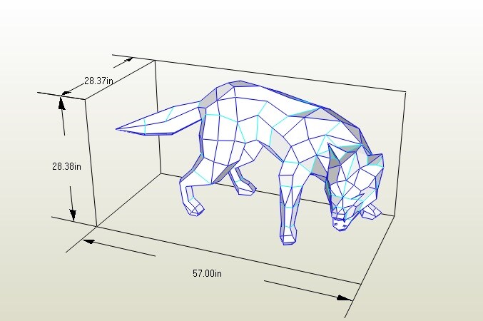 Wolf statue, wolf life-size steel sculpture, premium stainless steel statue H.30 inches product 5