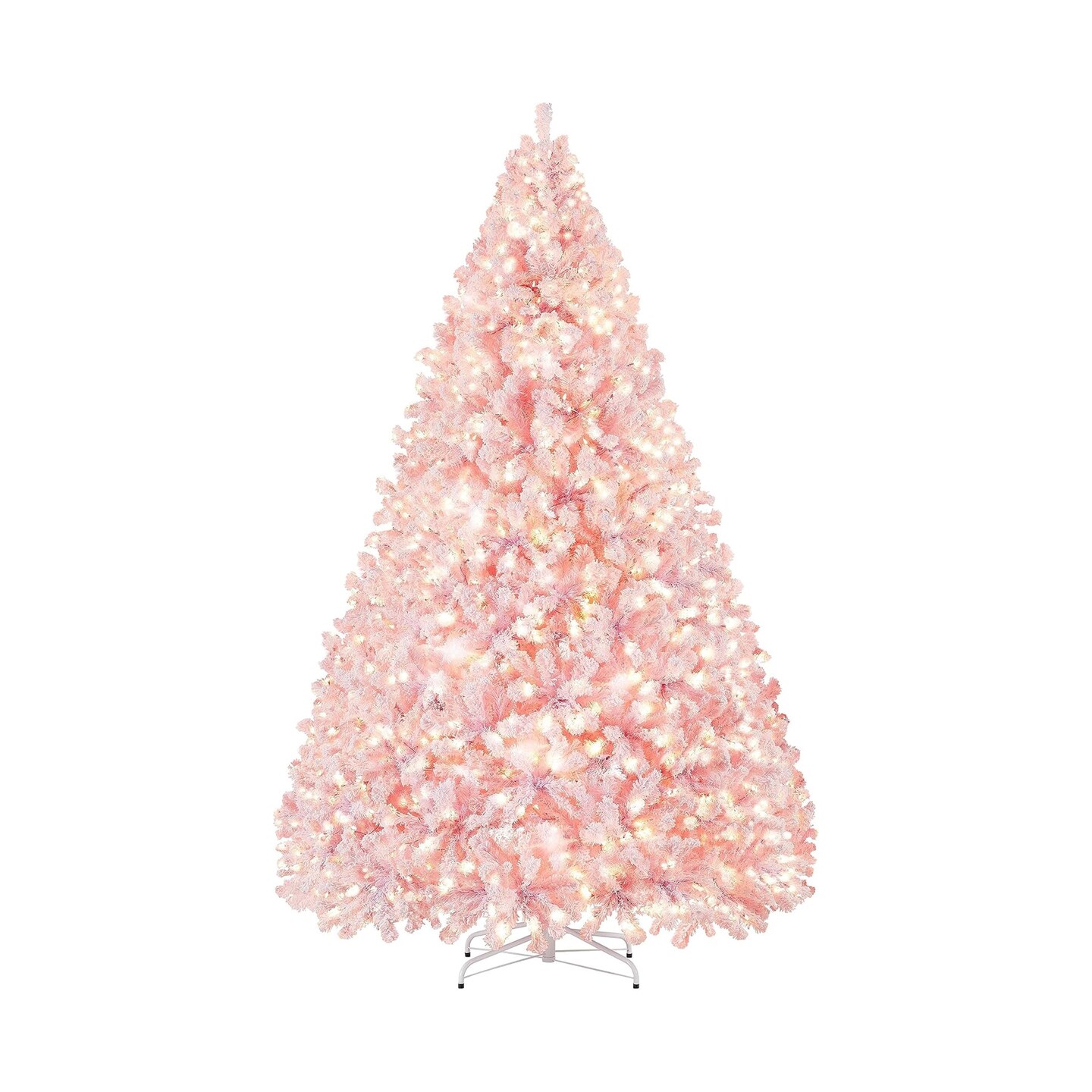 Yaheetech Pre-Lit Snow Flocked Artificial Christmas Tree