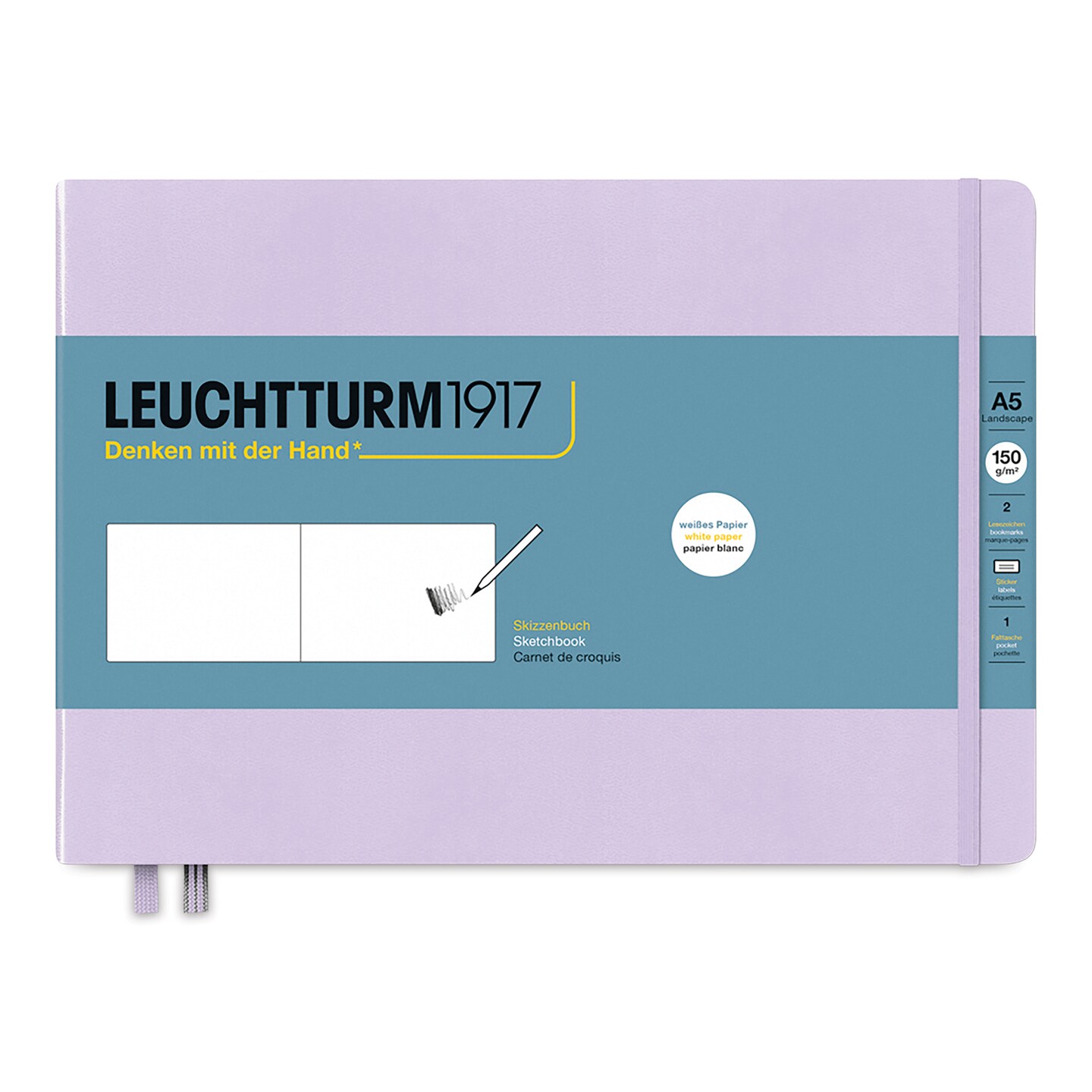 Leuchtturm1917 Sketchbook - Lilac, 5-3/4&#x22; x 8-1/4&#x22;