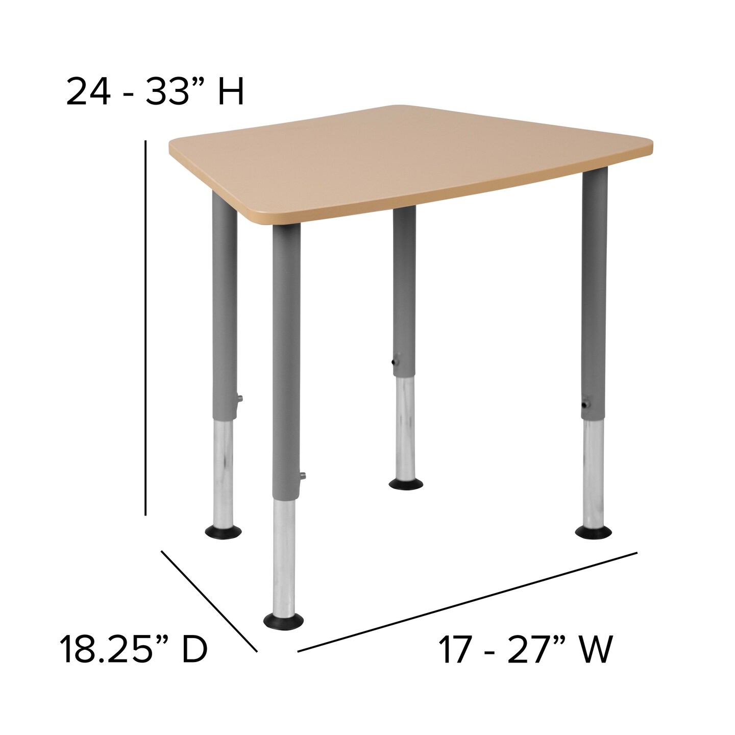 Emma and Oliver Hex Collaborative Adjustable Student Desk - Home and Classroom