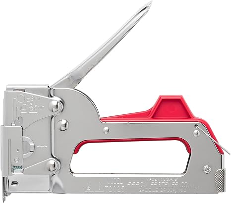 T2025 2-In-1 Staple Gun and Wire Tacker for Upholstery, Crafts and Low Voltage Wiring, Fits 3/8”, 7/16", or 9/16” Round Crown, or 5/16”, 3/8”, or 1/2" Flat Crown Staples